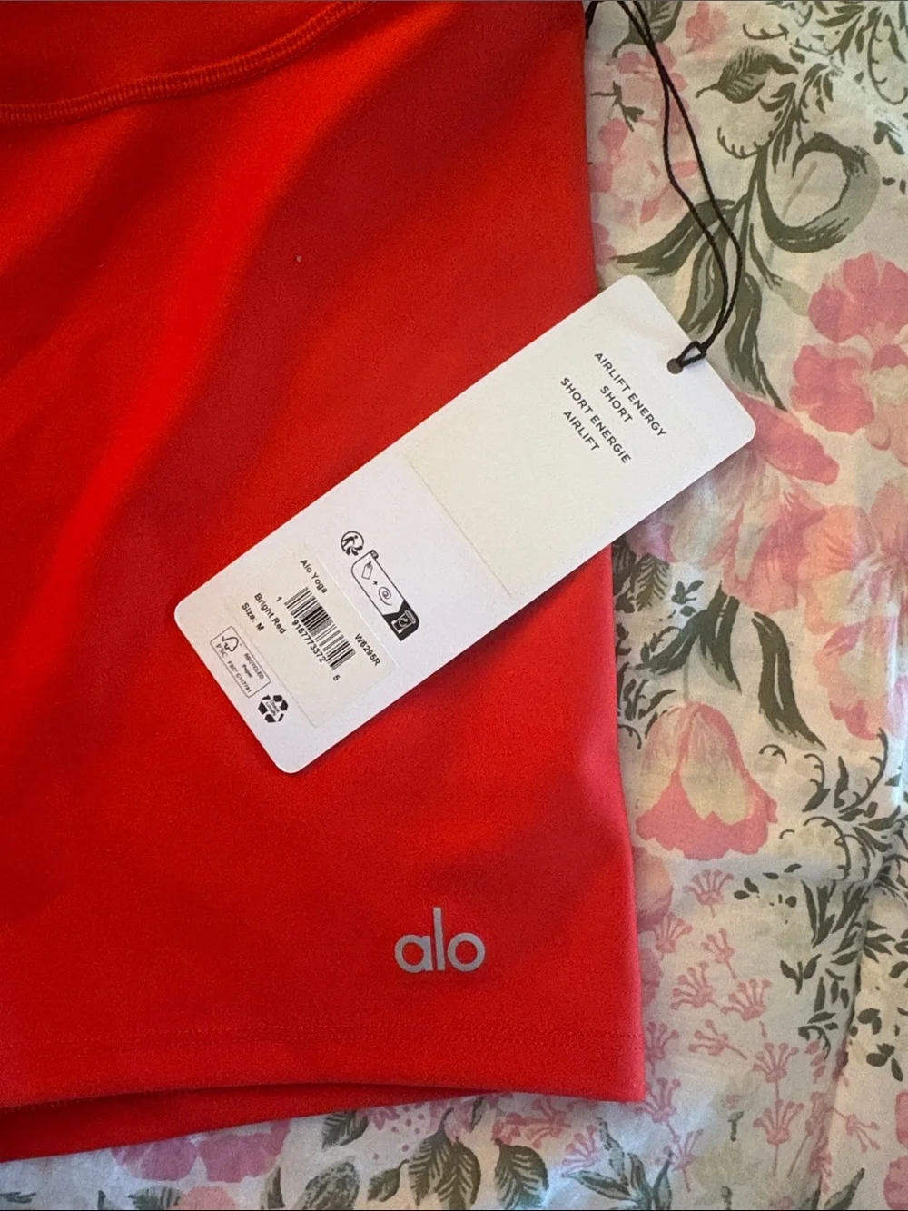 ALO Yoga bright Red High-Rise Bike Shorts